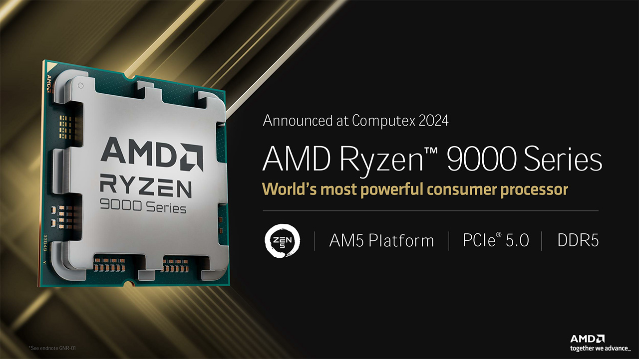 AMD、次世代デスクトップ向けCPU「Ryzen 9000」シリーズを公開。発売は7月31日